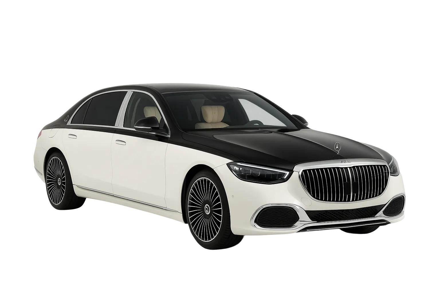 Véhicule mercedes class S maybach blanche